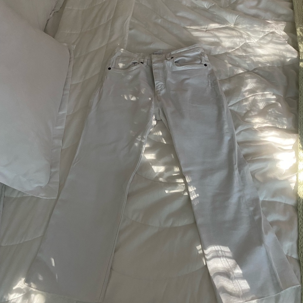 Zara Women's White Flare Jeans